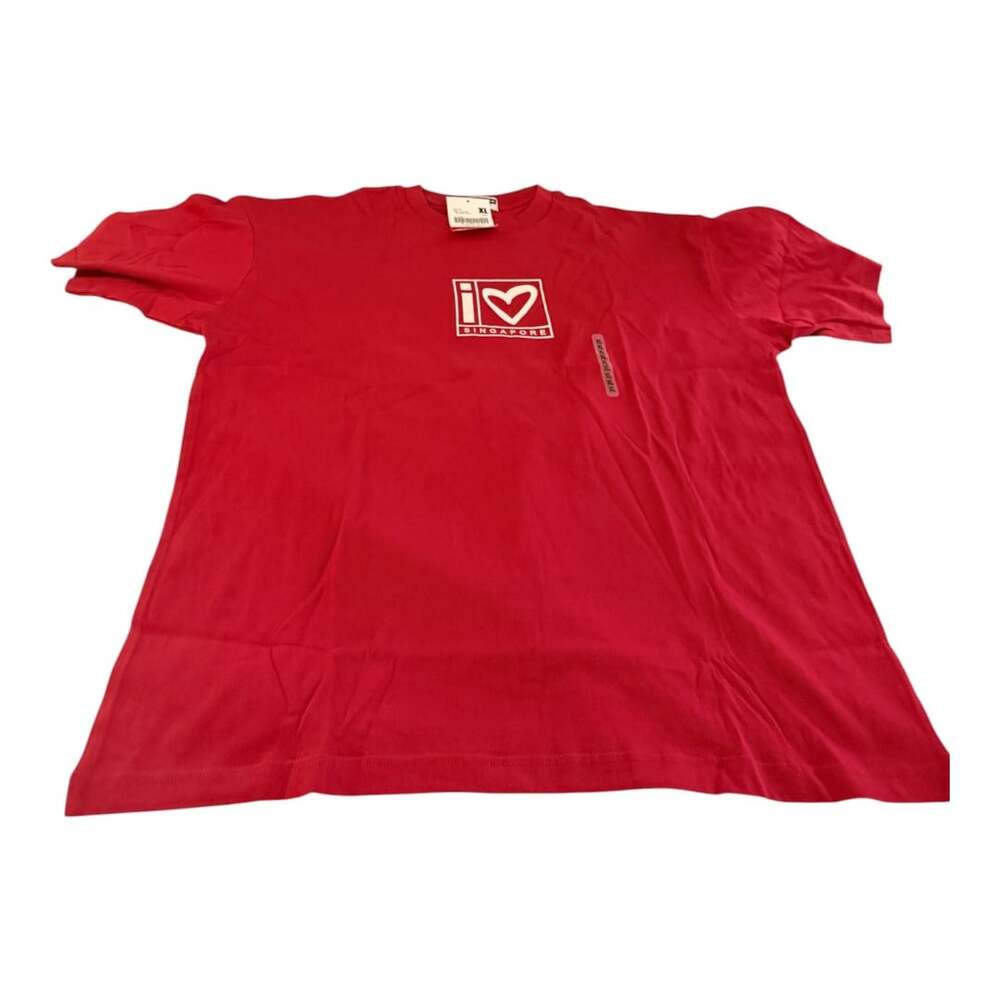 Giordano NDP Tee Size XL Red I Love Singapore Graphic T-Shirt New